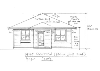 second dwelling home design front blueprint