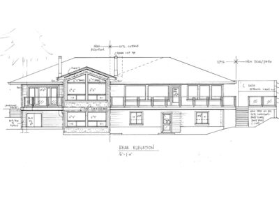 house addition rear design blueprint