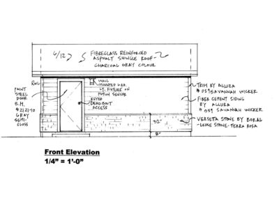 water treatment shed front design blueprint