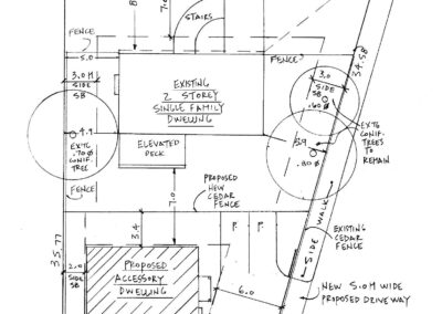 second dwelling home design site plan blueprint